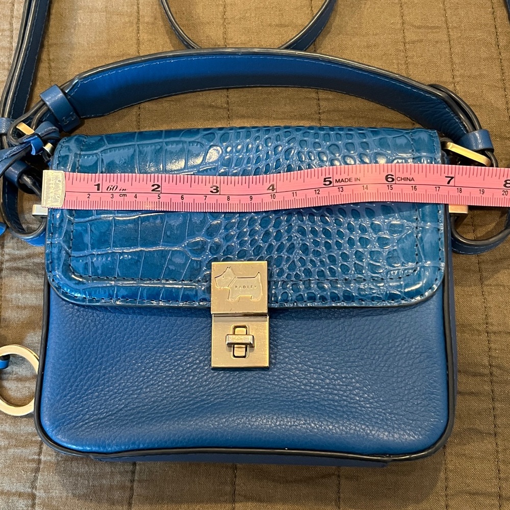 RADLEY LONDON Blue Croc-Embossed Crossbody Bag - Picture 3 of 10